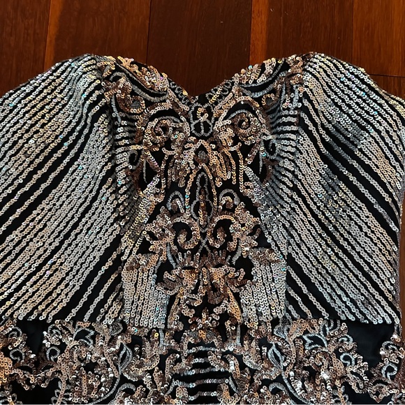City Goddess London Sequin Strapless Dress ~ Sz4 - Picture 3 of 9
